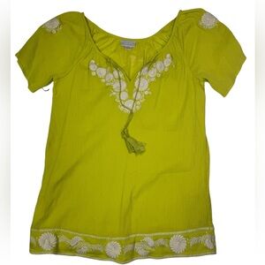 Soft Surroundings Embroidered Peasant‎ Top – Size Large